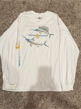 Hook & Tackle White Fishing Shirt